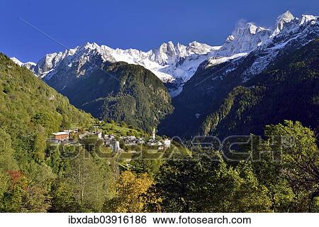"The village of Soglio in Val Bregaglia, behind the Sciora group, Bergell, Graubunden, Switzerland, Europe" View Large Photo Image Stock Photograph - "The village of Soglio in Val Bregaglia, behind the Sciora group, Bergell, Graubunden, Switzerland, Europe". Fotosearch