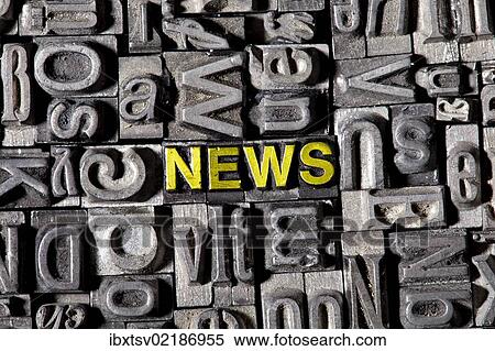 Stock Photography - "The word """"news"""", made of old lead type". Fotosearch