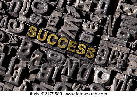 "The word """"Success"""", made of lead type" View Large Photo Image Stock Image - "The word """"Success"""", made of lead type". Fotosearch