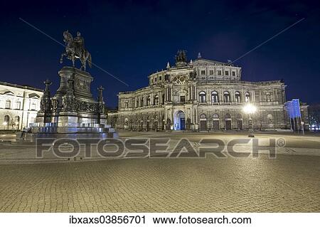 "Theaterplatz square with Semperoper opera house and the King Johann monument at night, historic centre, Dresden, Saxony, Germany, Europe" View Large Photo Image Stock Image - "Theaterplatz square with Semperoper opera house and the King Johann monument at night, historic centre, Dresden, Saxony, Germany, Europe". Fotosearch