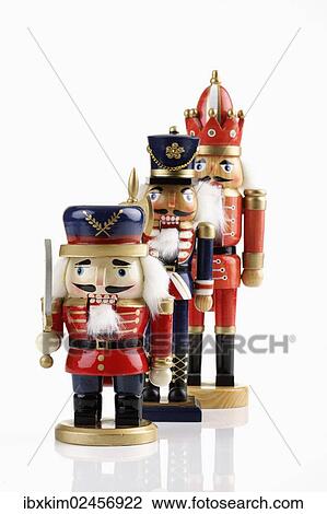 Stock Image - Three Nutcracker figures. Fotosearch