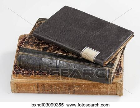 Stock Photography - Three old books from the 19th century. Fotosearch
