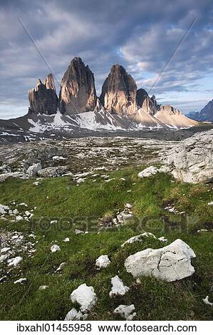 Stock Photo - "Three Peaks, Alto Adige, Italy, Europe". Fotosearch