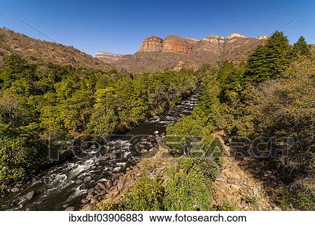 "Three Rondavels"""" rock formation, Blyde River, Blyde River Canyon, Panorama Route, Mpumalanga Province, South Africa, Africa" View Large Photo Image Stock Image - "Three Rondavels"""" rock formation, Blyde River, Blyde River Canyon, Panorama Route, Mpumalanga Province, South Africa, Africa". Fotosearch