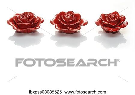 "Three rose flowers made of ceramics, Germany, Europe" View Large Photo Image Stock Photography - "Three rose flowers made of ceramics, Germany, Europe". Fotosearch