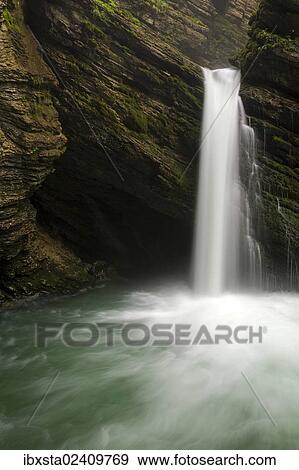Stock Photo - "Thur waterfalls near Wildhaus, Toggenburg valley, Alpstein, Switzerland, Europe". Fotosearch