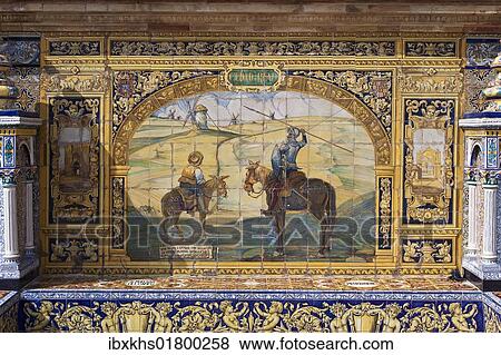"Tile mosaic of a Spanish province, Plaza de Espana, Seville, Spain, Europe" View Large Photo Image Stock Photo - "Tile mosaic of a Spanish province, Plaza de Espana, Seville, Spain, Europe". Fotosearch