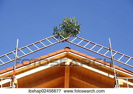 "Topping out ceremony, Wolfratshausen, Upper Bavaria, Germany, Europe" View Large Photo Image Stock Photo - "Topping out ceremony, Wolfratshausen, Upper Bavaria, Germany, Europe". Fotosearch