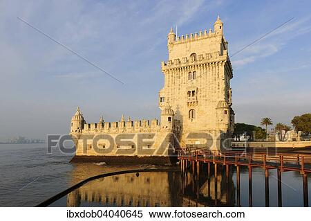"Torre de Belem or Belem Tower, River Tagus, Lisbon, Portugal, Europe" View Large Photo Image Stock Photography - "Torre de Belem or Belem Tower, River Tagus, Lisbon, Portugal, Europe". Fotosearch