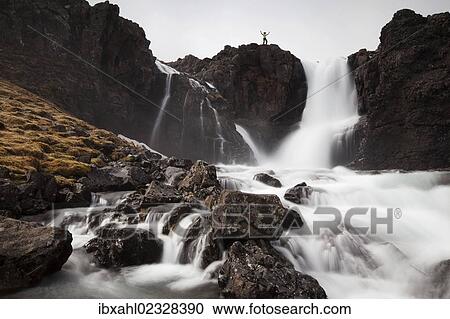 Stock Image - "Torrent in Vestdalur, Seydisfjoerdur, Iceland, Europe". Fotosearch
