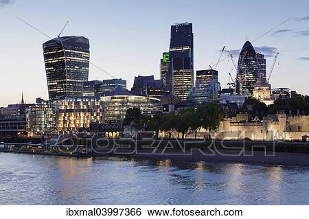 "Tower of London on the River Thames, Walkie Talkie high-rise building, Leadenhall high-rise building, 30 St Mary Axe, Gherkin, City of London, London, England, United Kingdom, Europe" View Large Photo Image Stock Photograph - "Tower of London on the River Thames, Walkie Talkie high-rise building, Leadenhall high-rise building, 30 St Mary Axe, Gherkin, City of London, London, England, United Kingdom, Europe". Fotosearch