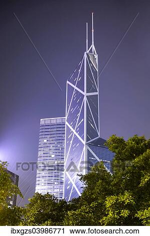 "Tower of the Bank of China at night, Central District, Hong Kong, China, Asia" View Large Photo Image Stock Image - "Tower of the Bank of China at night, Central District, Hong Kong, China, Asia". Fotosearch