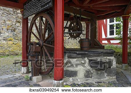 "Town fountain, draw well, bailey of Braunfels Castle, historic centre, Braunfels, Hesse, Germany, Europe" View Large Photo Image Picture - "Town fountain, draw well, bailey of Braunfels Castle, historic centre, Braunfels, Hesse, Germany, Europe". Fotosearch