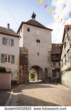 "Town gate at the Place de la Cathedrale, Turckheim, Alsace, France, Europe" View Large Photo Image Stock Photography - "Town gate at the Place de la Cathedrale, Turckheim, Alsace, France, Europe". Fotosearch
