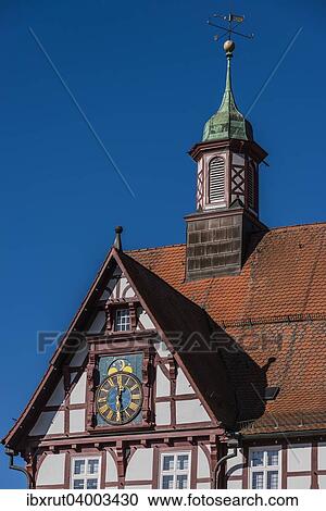 "Town hall with lunar phase clock, Bad Urach, Baden-Wurttemberg, Germany, Europe" View Large Photo Image Stock Image - "Town hall with lunar phase clock, Bad Urach, Baden-Wurttemberg, Germany, Europe". Fotosearch
