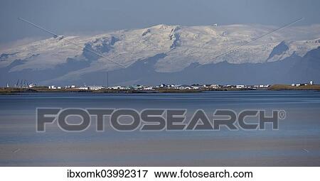 "Town of Hofn in front of the Vatnajokull glacier, Iceland, Europe" View Large Photo Image Stock Photo - "Town of Hofn in front of the Vatnajokull glacier, Iceland, Europe". Fotosearch