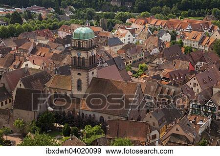 "Town view with Church Sainte-Croix, Kaysersberg, Alsace, France, Europe" View Large Photo Image Stock Photo - "Town view with Church Sainte-Croix, Kaysersberg, Alsace, France, Europe". Fotosearch