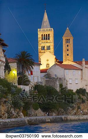 "Townscape at dusk, Rab, Rab Island, Primorje-Gorski Kotar County, Croatia, Europe" View Large Photo Image Stock Image - "Townscape at dusk, Rab, Rab Island, Primorje-Gorski Kotar County, Croatia, Europe". Fotosearch