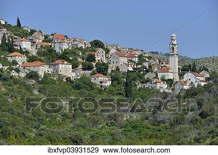 "Townscape, Lozisca, Brac Island, Dalmatia, Croatia, Europe" View Large Photo Image Stock Photo - "Townscape, Lozisca, Brac Island, Dalmatia, Croatia, Europe". Fotosearch
