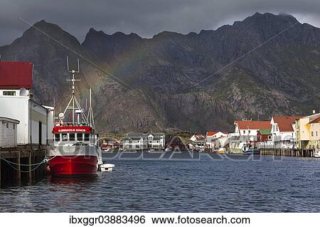 "Townscape of Henningsvaer, Vagan, Austvagoy, Lofoten, Nordland, Norway, Europe" View Large Photo Image Stock Photograph - "Townscape of Henningsvaer, Vagan, Austvagoy, Lofoten, Nordland, Norway, Europe". Fotosearch