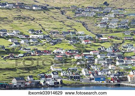 "Townscape Vestmanna, Streymoy, Faroe Islands, Denmark, Europe" View Large Photo Image Stock Photo - "Townscape Vestmanna, Streymoy, Faroe Islands, Denmark, Europe". Fotosearch
