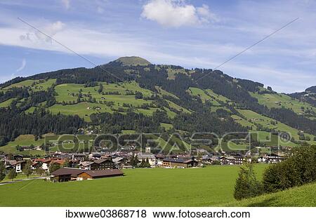 Stock Photo - "Townscape, Westendorf, Brixental, Tyrol, Austria, Europe". Fotosearch