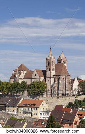 "Townscape with Munsterberg and St. Stephansmunster Cathedral, Breisach am Rhein, Upper Rhine, Baden-Wuerttemberg, Germany, Europe" View Large Photo Image Stock Photograph - "Townscape with Munsterberg and St. Stephansmunster Cathedral, Breisach am Rhein, Upper Rhine, Baden-Wuerttemberg, Germany, Europe". Fotosearch
