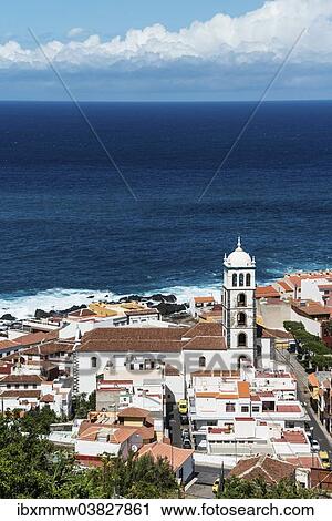 "Townscape with the Church of Santa Ana, Garachico, Tenerife, Canary Islands, Spain, Europe" View Large Photo Image Stock Image - "Townscape with the Church of Santa Ana, Garachico, Tenerife, Canary Islands, Spain, Europe". Fotosearch