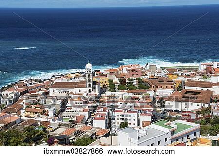 "Townscape with the Church of Santa Ana, Garachico, Tenerife, Canary Islands, Spain, Europe" View Large Photo Image Stock Photograph - "Townscape with the Church of Santa Ana, Garachico, Tenerife, Canary Islands, Spain, Europe". Fotosearch