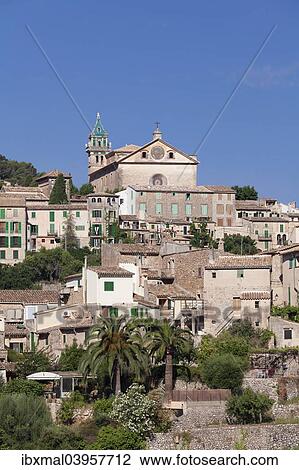 "Townscape with Valldemossa Charterhouse, Valldemossa, Majorca, Balearic Islands, Spain, Europe" View Large Photo Image Stock Image - "Townscape with Valldemossa Charterhouse, Valldemossa, Majorca, Balearic Islands, Spain, Europe". Fotosearch