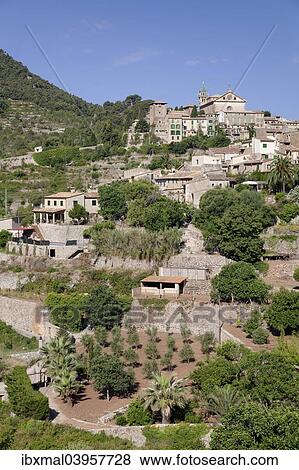 "Townscape with Valldemossa Charterhouse, Valldemossa, Majorca, Balearic Islands, Spain, Europe" View Large Photo Image Stock Photo - "Townscape with Valldemossa Charterhouse, Valldemossa, Majorca, Balearic Islands, Spain, Europe". Fotosearch