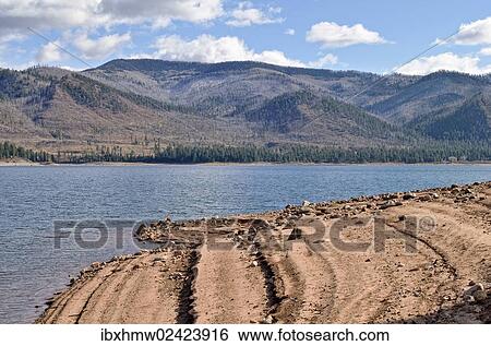 "Traces on the sandy shore caused by declining water levels during a dry period, Vallecito Reserve, Weminuche Wilderness, Durango, Colorado, USA" View Large Photo Image Stock Photograph - "Traces on the sandy shore caused by declining water levels during a dry period, Vallecito Reserve, Weminuche Wilderness, Durango, Colorado, USA". Fotosearch