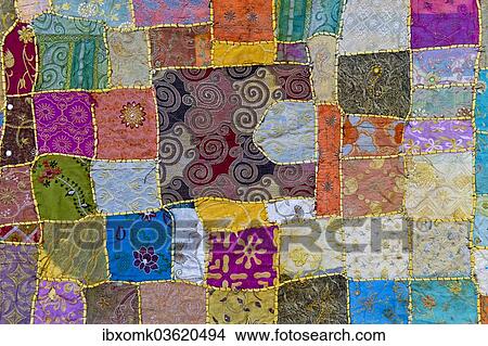 "Traditional wall hanging made of coloured patches, Rajasthan, India, Asia" View Large Photo Image Picture - "Traditional wall hanging made of coloured patches, Rajasthan, India, Asia". Fotosearch