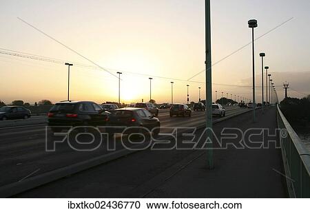 "Traffic at sunrise, Zoobruecke, Zoo Bridge, Cologne, North Rhine-Westphalia, Germany, Europe" View Large Photo Image Stock Image - "Traffic at sunrise, Zoobruecke, Zoo Bridge, Cologne, North Rhine-Westphalia, Germany, Europe". Fotosearch