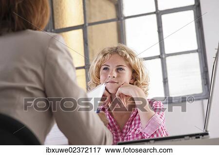 Trainee during an interview with a personnel manager View Large Photo Image Stock Photo - Trainee during an interview with a personnel manager. Fotosearch