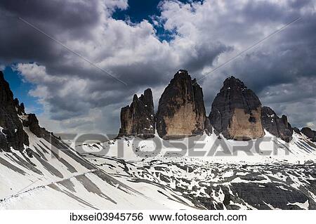"Tre Cime di Lavaredo, Dolomites, Sexten, South Tyrol, Trentino-Alto Adige, Italy, Europe" View Large Photo Image Stock Photograph - "Tre Cime di Lavaredo, Dolomites, Sexten, South Tyrol, Trentino-Alto Adige, Italy, Europe". Fotosearch