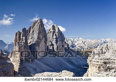 "Tre Cime di Lavaredo, Three Peaks, Sesto, Alta Pusteria, Dolomites, Alto Adige, Italy, Europe" View Large Photo Image Picture - "Tre Cime di Lavaredo, Three Peaks, Sesto, Alta Pusteria, Dolomites, Alto Adige, Italy, Europe". Fotosearch