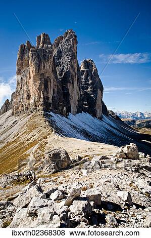 "Tre Cime di Lavaredo, Three Peaks, Sexten Dolomites, Italy, Europe" View Large Photo Image Stock Photo - "Tre Cime di Lavaredo, Three Peaks, Sexten Dolomites, Italy, Europe". Fotosearch
