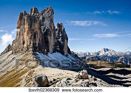 "Tre Cime di Lavaredo, Three Peaks, Sexten Dolomites, Italy, Europe" View Large Photo Image Stock Photo - "Tre Cime di Lavaredo, Three Peaks, Sexten Dolomites, Italy, Europe". Fotosearch