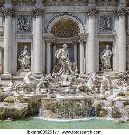 Stock Photo - "Trevi Fountain, Fontana di Trevi, Rome, Lazio, Italy, Europe". Fotosearch