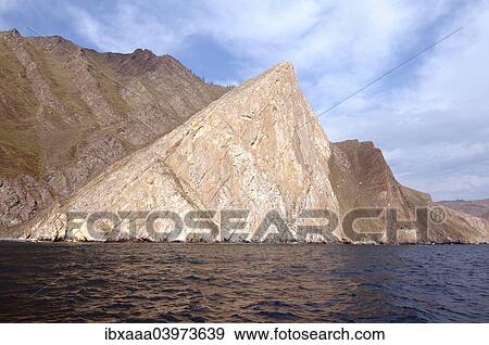 "Triangular rock of white marble, Cape Orso, Lake Baikal, Siberia, Russia, Europe" View Large Photo Image Stock Photo - "Triangular rock of white marble, Cape Orso, Lake Baikal, Siberia, Russia, Europe". Fotosearch