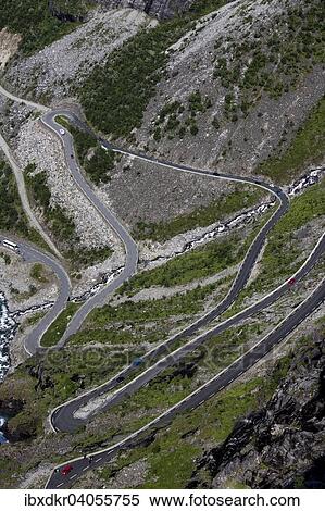 "Trollstigen serpentine mountain road, Trollstigen Pass Road, Trolls' Path, near Andalsnes, More og Romsdal, Western Norway, Norway, Europe" View Large Photo Image Stock Photography - "Trollstigen serpentine mountain road, Trollstigen Pass Road, Trolls' Path, near Andalsnes, More og Romsdal, Western Norway, Norway, Europe". Fotosearch