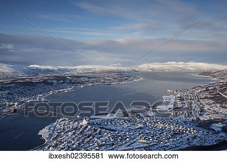"Tromso as seen from Fjellheisen aerial tramway in winter, Tromso, Norway, Europe" View Large Photo Image Stock Image - "Tromso as seen from Fjellheisen aerial tramway in winter, Tromso, Norway, Europe". Fotosearch
