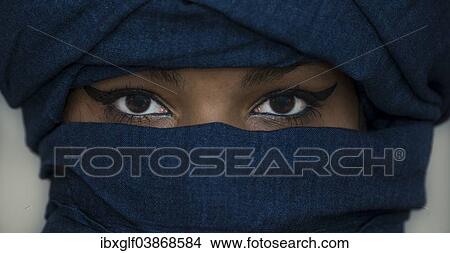 "Tuareg girl, Targia, veiled with Chech fabrics, eyes, Algeria, Africa" View Large Photo Image Picture - "Tuareg girl, Targia, veiled with Chech fabrics, eyes, Algeria, Africa". Fotosearch