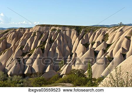 "Tufa formations formed by erosion, Goreme National Park, Uchisar, Cappadocia, Nevsehir Province, Central Anatolia Region, Turkey, Asia" View Large Photo Image Stock Image - "Tufa formations formed by erosion, Goreme National Park, Uchisar, Cappadocia, Nevsehir Province, Central Anatolia Region, Turkey, Asia". Fotosearch