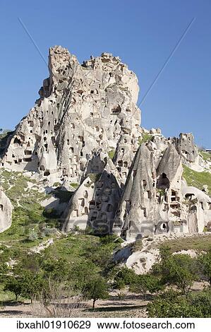 "Tufa formations, Uchisar, Cappadocia, Turkey, Asia" View Large Photo Image Stock Photo - "Tufa formations, Uchisar, Cappadocia, Turkey, Asia". Fotosearch