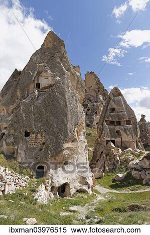 "Tufa formations, Uchisar, Goreme National Park, Cappadocia, Central Anatolia Region, Anatolia, Turkey, Asia" View Large Photo Image Stock Photography - "Tufa formations, Uchisar, Goreme National Park, Cappadocia, Central Anatolia Region, Anatolia, Turkey, Asia". Fotosearch