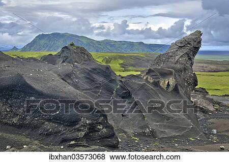 "Tufa rock formations, Vik, Southern Region, Iceland, Europe" View Large Photo Image Stock Photo - "Tufa rock formations, Vik, Southern Region, Iceland, Europe". Fotosearch