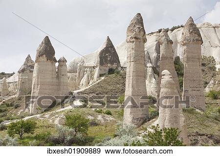 "Tuff rock formations, Love Valley, Goreme, Cappadocia, Turkey, Asia" View Large Photo Image Stock Photo - "Tuff rock formations, Love Valley, Goreme, Cappadocia, Turkey, Asia". Fotosearch