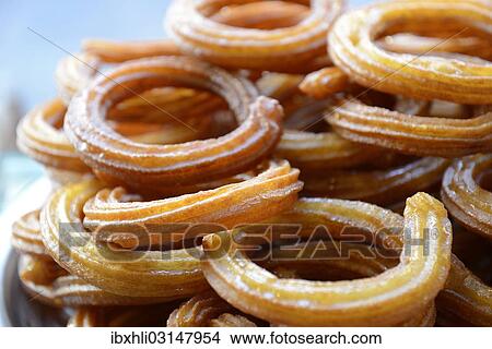 Picture - "Tulumba, Turkish sweets, Istanbul, European side, Istanbul Province, Turkey, European side, Europe". Fotosearch